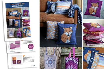 DIY-Panel "Cozy Pillow" by lycklig design, Canvas, blau